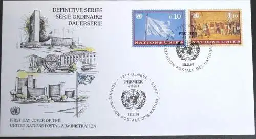 UNO GENF 1997 Mi-Nr. 303/04 FDC