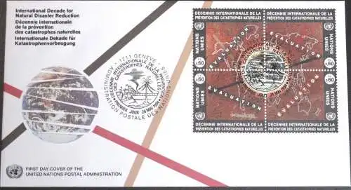 UNO GENF 1994 Mi-Nr. 250/53 Viererblock FDC