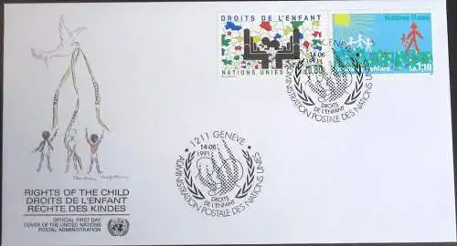 UNO GENF 1991 Mi-Nr. 202/03 FDC