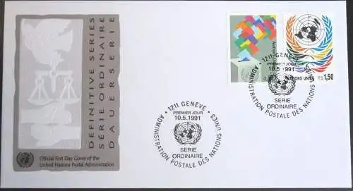 UNO GENF 1991 Mi-Nr. 200/01 FDC