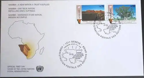 UNO GENF 1991 Mi-Nr. 198/99 FDC