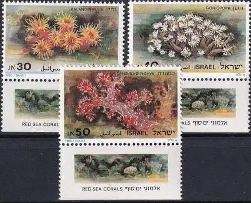 ISRAEL 1986 Mi-Nr. 1027/29 ** MNH