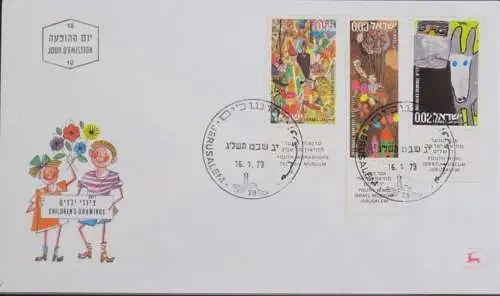 ISRAEL 1973 Mi-Nr. 573/75 FDC