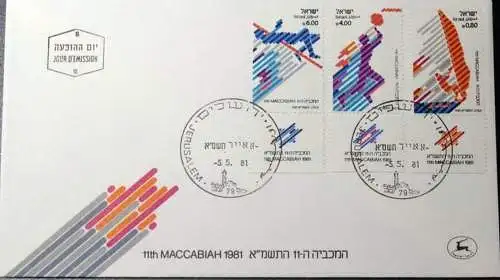 ISRAEL 1981 Mi-Nr. 852/54 FDC