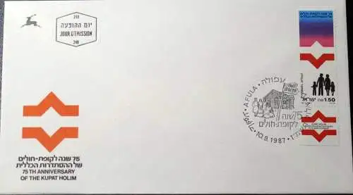 ISRAEL 1987 Mi-Nr. 1068 FDC