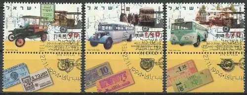 ISRAEL 1994 Mi-Nr. 1318/20 yI jede Marke mit 2 Phosphorstreifen o used - aus Abo