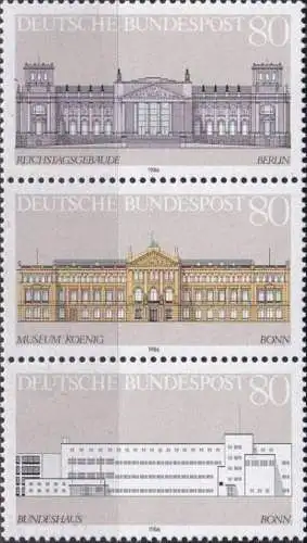 DEUTSCHLAND 1986 Mi-Nr. 1287/89 ** MNH