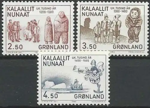 GRÖNLAND 1983 Mi-Nr. 143/45 ** MNH