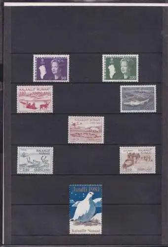 GRÖNLAND 1981 Mi-Nr. 126-132 Jahresmappe - year set ** MNH