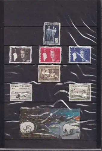 GRÖNLAND 1980 Mi-Nr. 119-125 Jahresmappe - year set ** MNH
