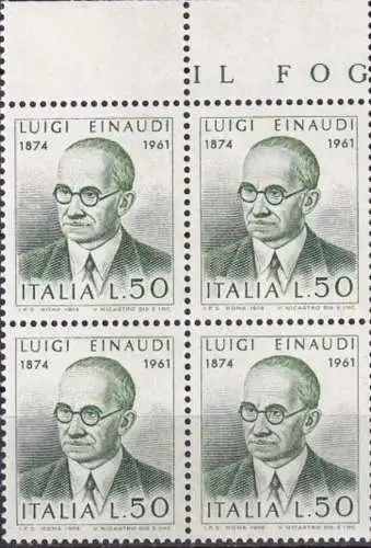 ITALIEN 1974 Mi-Nr. 1437 Viererblock ** MNH