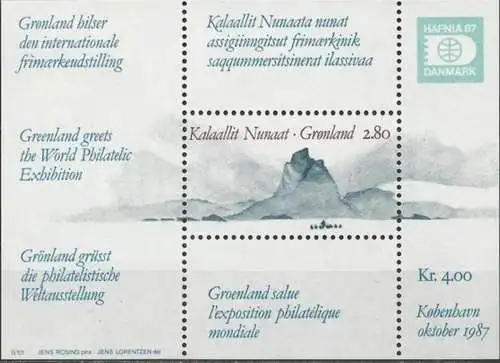 GRÖNLAND 1987 Mi-Nr. Block 2 ** MNH