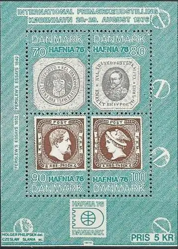 DÄNEMARK 1975 Mi-Nr. Block 1 ** MNH