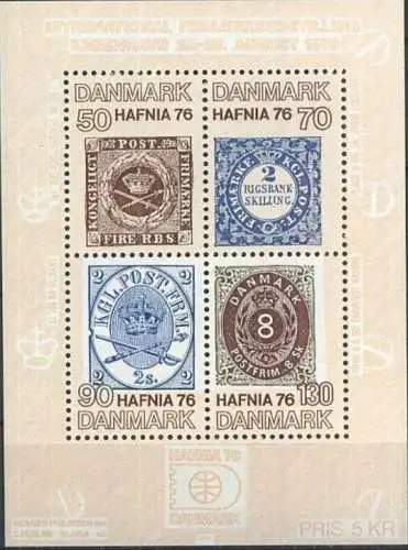 DÄNEMARK 1975 Mi-Nr. Block 2 ** MNH