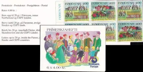 FÄRÖER 1994 Mi-Nr. MH 8 Markenheft/booklet ** MNH