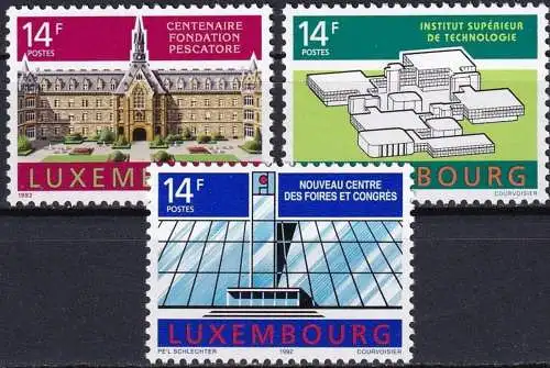 LUXEMBURG 1992 Mi-Nr. 1288/90 ** MNH