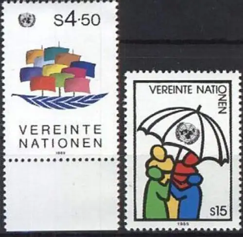 UNO WIEN 1985 Mi-Nr. 49/50 ** MNH