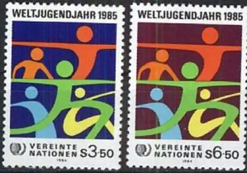 UNO WIEN 1984 Mi-Nr. 45/46 ** MNH