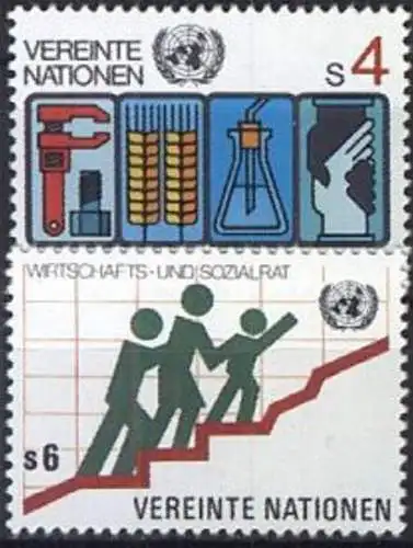 UNO WIEN 1980 Mi-Nr. 14/15 ** MNH