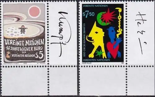 UNO WIEN 1989 Mi-Nr. 94/95 ** MNH