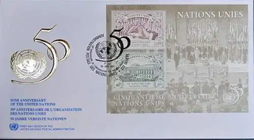 UNO GENF 1995 Mi-Nr: Block 7 FDC