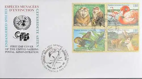 UNO GENF 1998 Mi-Nr. 330/33 FDC