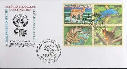UNO GENF 1999 Mi-Nr: 369/72 FDC
