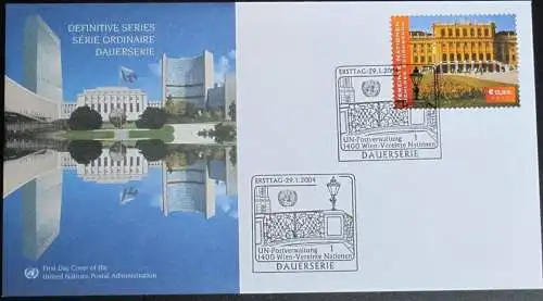 UNO WIEN 2004 Mi-Nr. 410 FDC