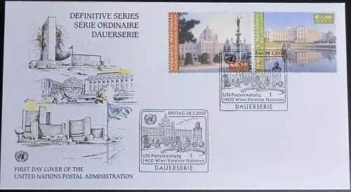 UNO WIEN 2003 Mi-Nr. 387/88 FDC