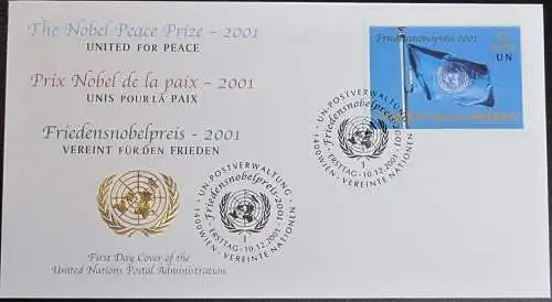 UNO WIEN 2001 Mi-Nr. 350 FDC