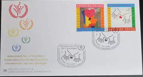 UNO WIEN 2001 Mi-Nr. 331/32 FDC