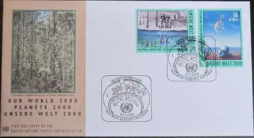 UNO WIEN 2000 Mi-Nr. 307/08 FDC