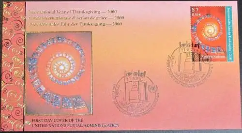 UNO WIEN 2000 Mi-Nr. 302 FDC