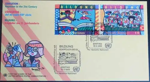 UNO WIEN 1999 Mi-Nr. 300/01 FDC