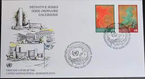 UNO WIEN 1997 Mi-Nr. 220/21 FDC