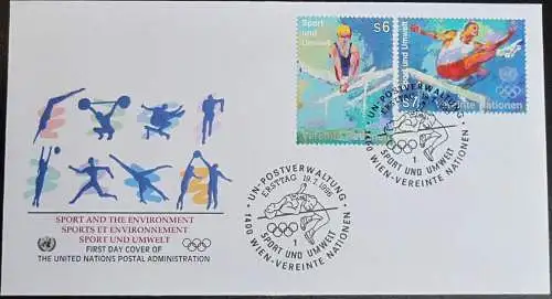 UNO WIEN 1996 Mi-Nr. 214/15 FDC