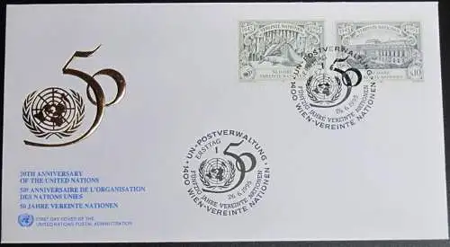 UNO WIEN 1995 Mi-Nr. 186/87 FDC