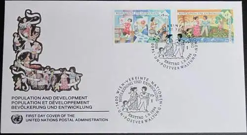 UNO WIEN 1994 Mi-Nr. 174/75 FDC