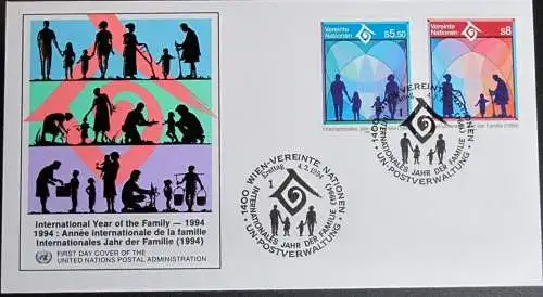 UNO WIEN 1994 Mi-Nr. 160/61 FDC