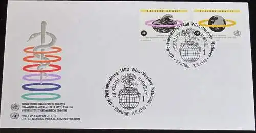 UNO WIEN 1993 Mi-Nr. 147/48 FDC