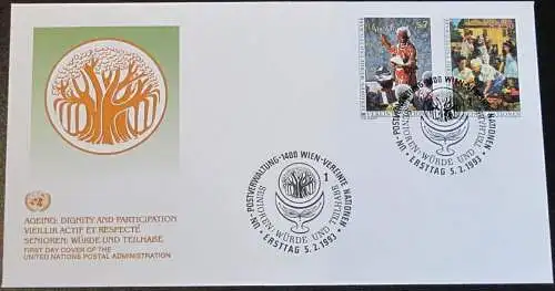UNO WIEN 1993 Mi-Nr. 141/42 FDC