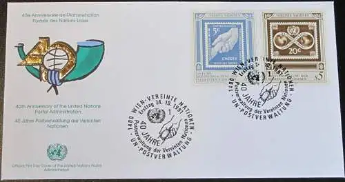 UNO WIEN 1991 Mi-Nr. 121/22 FDC