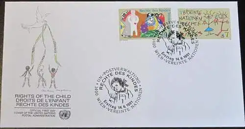 UNO WIEN 1991 Mi-Nr. 117/18 FDC