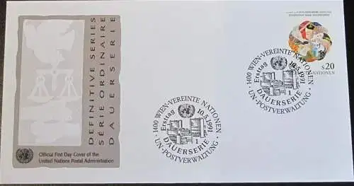 UNO WIEN 1991 Mi-Nr. 116 FDC