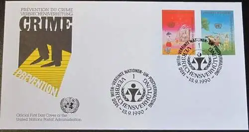 UNO WIEN 1990 Mi-Nr. 106/07 FDC