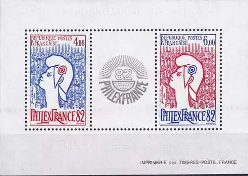 FRANKREICH 1982 Mi-Nr. Block 6 ** MNH