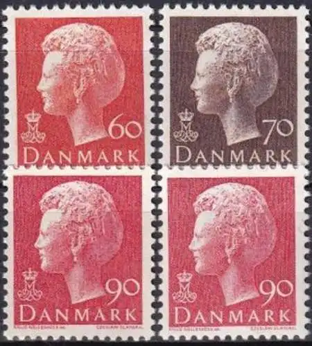 DÄNEMARK 1974 Mi-Nr. 569/71xy ** MNH