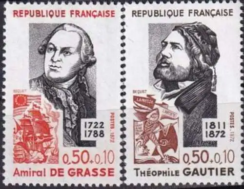 FRANKREICH 1972 Mi-Nr. 1806/07** MNH