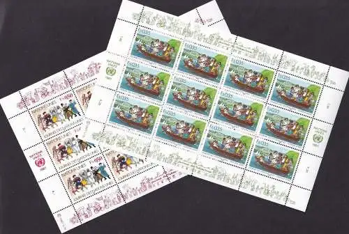 UNO GENF 1987 Mi-Nr. 158/59 Kleinbogen ** MNH