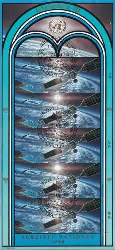 UNO WIEN 1999 Mi-Nr. 291/92 Kleinbogen o used - aus Abo